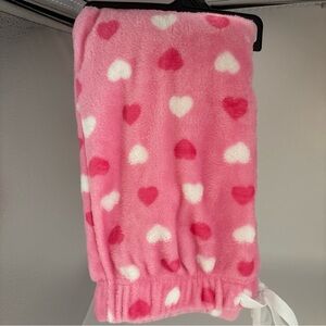 SLEEP PANT SMALL HEART DESIGN WAIST 29”-31” INSEAM 31”   SOFT COZY  PINK WHITE